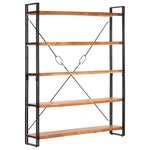 vidaXL Bibliothèque à 5 niveaux 140x30x180 cm Bois d'acacia solide
