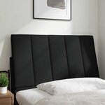 vidaXL Coussin de tête de lit noir 90 cm tissu
