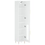 vidaXL Buffet haut Blanc 34 5x34x180 cm Bois d'ingénierie