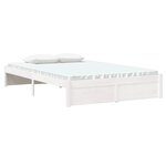 vidaXL Cadre de lit sans matelas blanc bois massif 120x200 cm