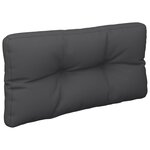 vidaXL Coussin de palette noir 70x40x12 cm tissu