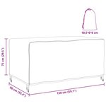 vidaXL Housse pour mobilier d'extérieur Noir 150 x 90 x 75 cm 420D