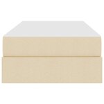 vidaXL Lit avec rangement et matelas Crème 90 x 200 cm Polyester