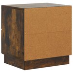 vidaXL Cabinet de chevet avec tiroir Chêne fumé 43 x 34 5 x 44 5 cm