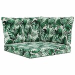 vidaXL Coussin de canapé d'extérieur Polyester Motif feuilles