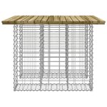 vidaXL Banc de jardin design gabion 100x102x72 cm bois de pin imprégné