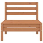 vidaXL Salon de jardin 6 Pièces Marron miel Bois de pin massif