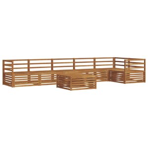 vidaXL Ensemble de canapés d'extérieur 7 pc Naturel