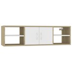 vidaXL Étagère murale Blanc et chêne sonoma 102x30x29 cm Aggloméré