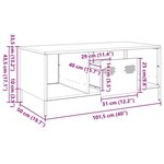 vidaXL Table basse anthracite 101 5x50x43 5 cm acier laminé à froid