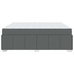 vidaXL Cadre de lit avec matelas Gris foncé 180 x 200 cm tissu