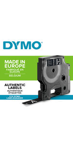 DYMO LabelManager cassette ruban D1 durable  haute résistance  Blanc/Noir  12mm x 3m