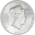 SECOND SKIN 1 Oz Silver Coin 5 Dollars Cook Islands 2023