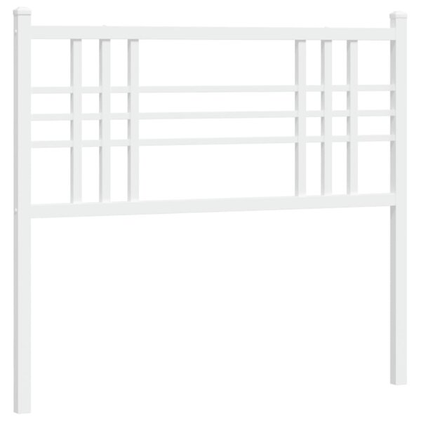 vidaXL Tête de lit métal blanc 100 cm