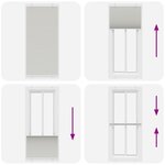 vidaXL Store plissé gris clair 100x200cm largeur du tissu 99 4 cm