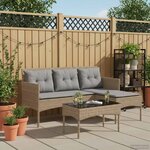 vidaXL Ensemble de canapé de jardin avec coussin 2 Pièces polyrotin