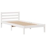 vidaXL Lit bibliothèque sans matelas blanc 100x200 cm bois pin massif