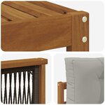 vidaXL Ensemble de canapés d'extérieur 6 Pièces Naturel et gris clair