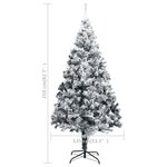 vidaXL Sapin de Noël artificiel pré-éclairé et flocons de neige vert