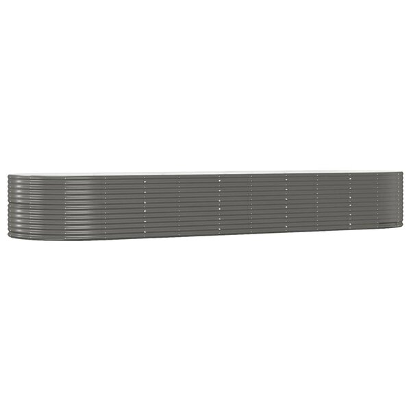 vidaXL Lit surélevé de jardin Gris 447x140x68cm Acier galvanisé