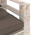 vidaXL Canapé palette de jardin avec coussins taupe Bois de pin