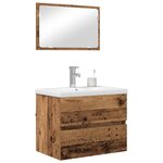vidaXL Ensemble de mobilier de salle de bain 3 Pièces Bois Ancien