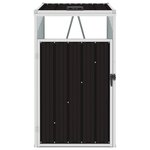 Vidaxl abri de poubelle marron 72x81x121 cm acier