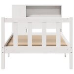 vidaXL Lit bibliothèque sans matelas blanc 90x190cm bois de pin massif