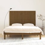 vidaXL Tête de lit murale Marron miel 166x3x110 cm Bois massif de pin