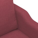 vidaXL Ensemble de canapés 3 Pièces avec coussins rouge bordeaux tissu