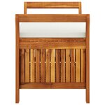 vidaXL Banc de rangement de jardin avec coussin 91 cm Bois d'acacia