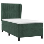 vidaXL Sommier à lattes de lit avec matelas Vert foncé 90x190 cm