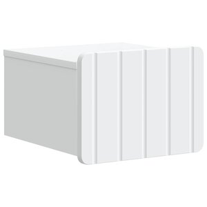 vidaXL Cabinet de chevet mural avec tiroir Blanc 33 x 34 5 x 24 cm