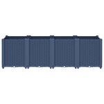 vidaXL Jardinière bleu gris 160x40x53 cm PP