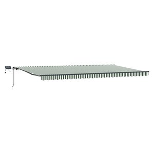 vidaXL Auvent Rétractable Vert et blanc 600 ×300 cm tissu