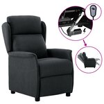 vidaXL Fauteuil inclinable électrique Gris foncé Tissu