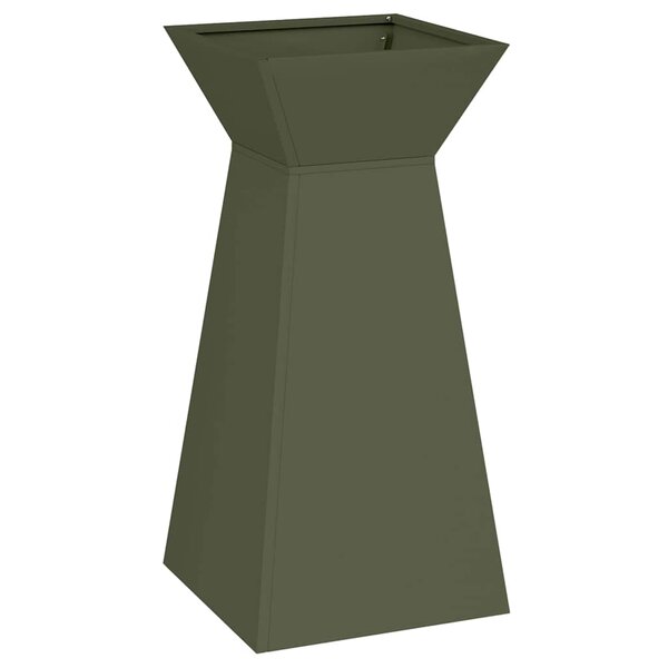 vidaXL Jardinière à pilier Olive 35 x 35 x 73 cm Acier