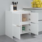 vidaXL Buffet Blanc 70x41x75 cm Bois d'ingénierie