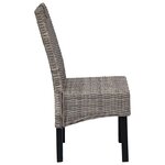 vidaXL Chaises à manger lot de 4 rotin Kubu bois de manguier