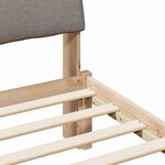 vidaXL Cadre de lit Marron et taupe 100 x 200 cm Bois massif en pin