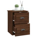 vidaXL Table de chevet murale chêne marron 41 5x36x53 cm