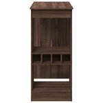 vidaXL Table de bar avec étagères chêne marron bois d'ingénierie
