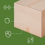 Pack and Move - Lot 10 cartons déménagement seconde main - 57 x 39 x 34 cm - Cartons réemployés - Seconde vie - 1 adhésif offert