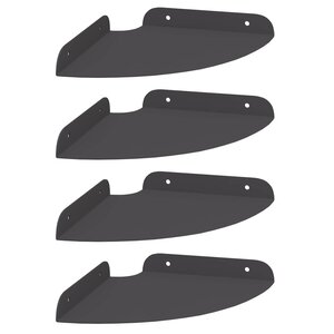 vidaXL Étagère flottante avec étagère 4 Pièces Noir 18 x 18 x 2 cm