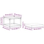 vidaXL Pouf d'Extérieur Bois d'acacia massif et tissu Textilène Blanc