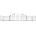 vidaXL Paniers à gabions arqués 10 Pièces 300x30x40/60 cm fer galvanisé