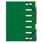 Trieur Harmonika® À Fenêtres Avec Élastiques Véritable Carte Lustrée 7 Compartiments - Couleurs Assorties - X 8 - Exacompta