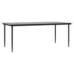 vidaXL Ensemble à manger de jardin 9Pièces noir poly rotin verre