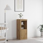 Buffet vidaXL avec lumières LED Chêne artisanal 41x37x100 cm