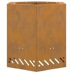 vidaXL Fire Pit Brown 48 x 48 x 51 cm Weathering steel